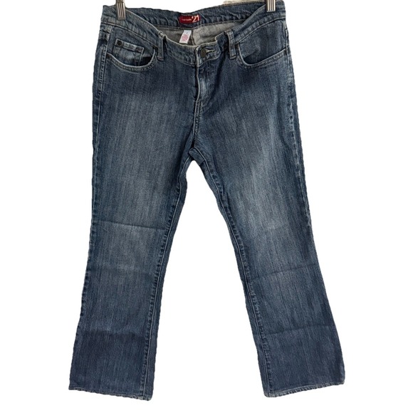 TWENTYONE WOMENS JEANS SIZE 7 BOOT CUT LEG MEDIUM WASH LOW RISE‎ DENIM - Picture 1 of 8